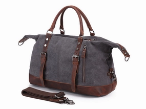 Trending Deals Today Men'S Travel Bags Vintage Leather Canvas Carry On Luggage Bags Big Men Duffel Bags Travel Tote