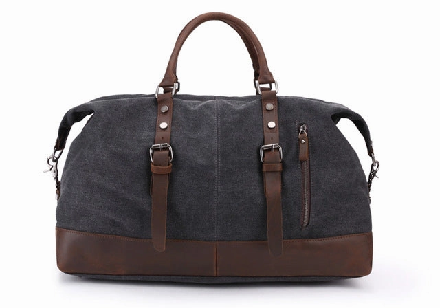 Men'S Travel Bags Vintage Leather Canvas Carry On Luggage Bags Big Men Duffel Bags Travel Tote MustHave Deal Shop Today Save