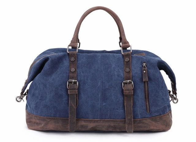 Men'S Travel Bags Vintage Leather Canvas Carry On Luggage Bags Big Men Duffel Bags Travel Tote Mega Hot Offer MustHave Clearance