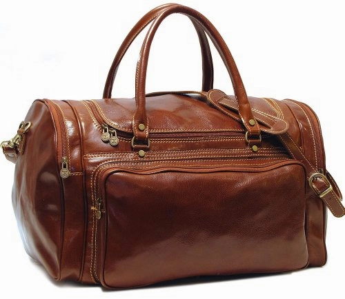 Torino 20" Leather Travel Duffel Color: Vecchio Brown Exclusive Online Offer
