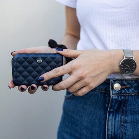 Big Savings Alert Save Big Online Quilted Button Card Case Wallet
