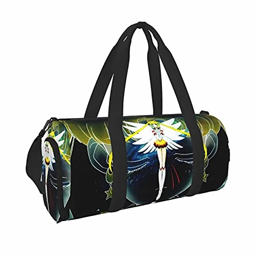 Todays Trending Deals Anime Sai-Lor Mo-On Sports Gym Bag With Wet Pocket & Shoes Compartment, Travel Duffel Bag Workout Bag For Men And Women