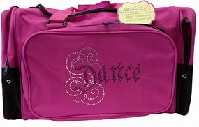 Dont Wait Save Today Sassi Designs Caligraphy Bling Dance 22" Hot Pink Duffel Bag