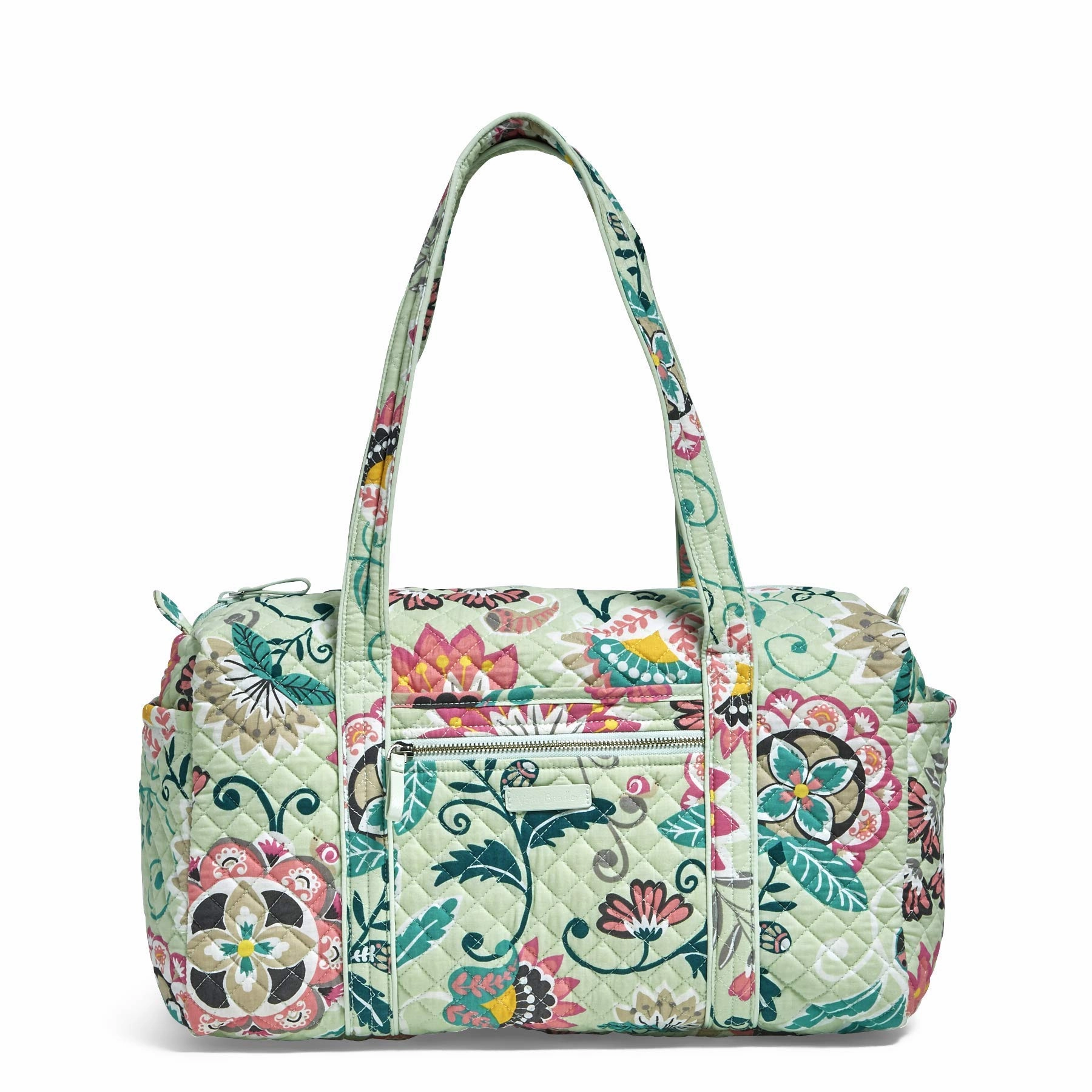 Vera Bradley Signature Cotton Small Duffel, Mint Flowers Trending Deals Today
