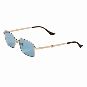 Hot Offer Inside Weekend Sale Special Gucci Gg1495S 003 MenS Sunglasses - Gold Frame, Blue Lenses