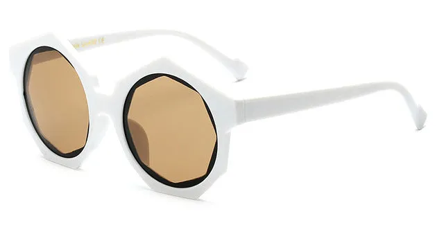 Todays Hot Pick Women'S Round Luxury Fashion Geometric Sunglasses