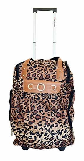 Trendy Flyer 19" Duffel/Tote Bag Gym Luggage Case Wheel Purse (Leopard) Deal Frenzy Today Big Savings Event