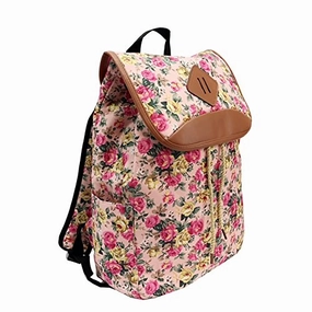 Hot Sale Alert Trendy Flyer Backpack Travel Overnight Tote Duffel Purse Pink Flowers