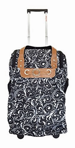 Daily Deal Frenzy Limited Offer Alert Trendy Flyer Duffel/Tote Bag Gym Luggage Case Wheel Purse Damask
