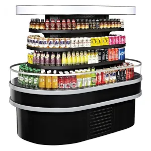 Turbo Air - TIOM-20RSRB-N, 68"L Oval Type Combined Unit, 20"Half-Round (2EA) 20"Square (1EA) - Black