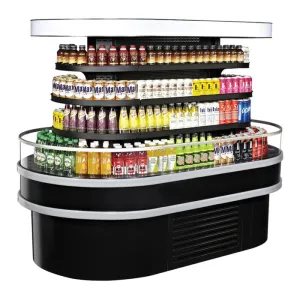 Turbo Air - TIOM-36RSRB-N, 72"L Oval Type Combined Unit, 36"Half-Round (2EA) 36"Square (1EA) - Black