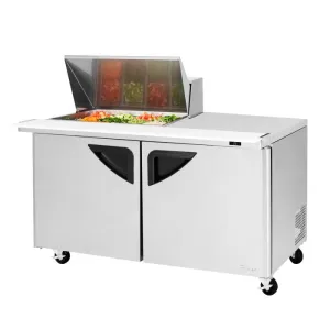 Turbo Air - TST-60SD-12M-N, Commercial Super Deluxe Mega Top Sandwich/Salad Unit, (12) 1/6 size (4?? D)