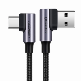 Today Only Savings Grab Todays Deal Ugreen Usb To Type-C Right Angle Braided Cable - 1 Meter