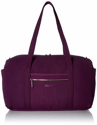 Vera Bradley Iconic Large Travel Duffel, Microfiber, Gloxinia Purple Limited Offer Alert