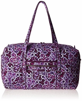 Special Price Today Vera Bradley Women'S Iconic Large Travel Duffel-Signature, Lilac Paisley, One Size
