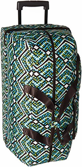 Vera Bradley Women'S Lighten Up Large Wheeled Duffel, Rain Forest Todays Steal
