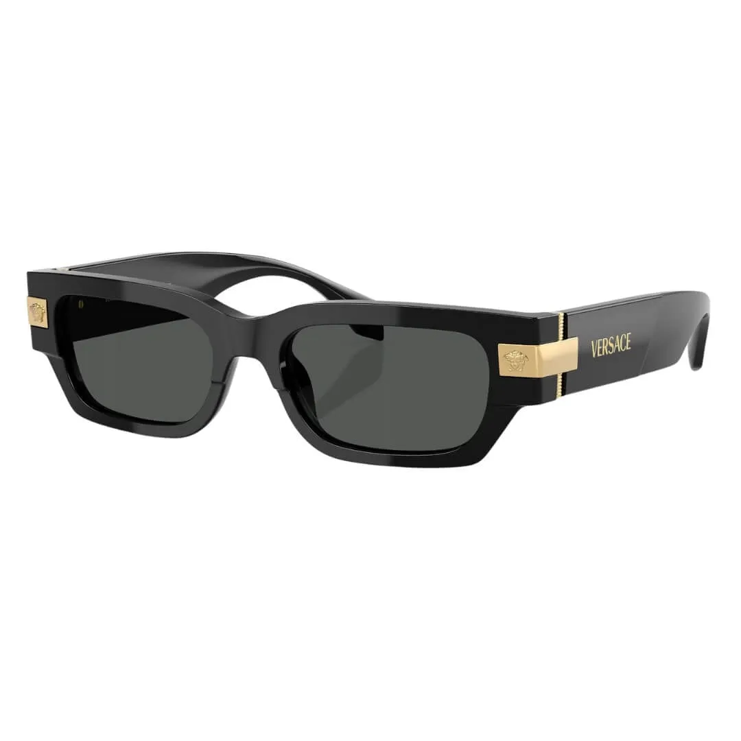 Grab Save Today Versace Ve4465 Gb1/87 Sunglasses - Black Frame, Dark Grey Lens