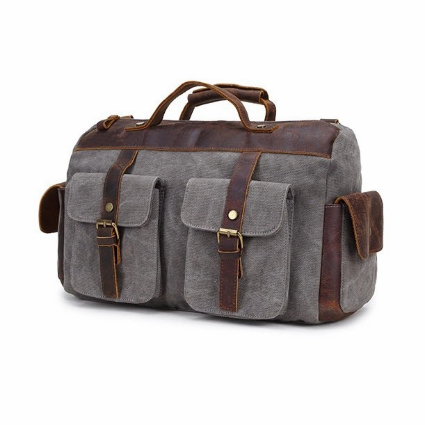Vintage Canvas Leather Men'S Travel Bags Carry On Luggage Bags Men Duffel Bags Travel Tote Large Hot Offer Event Best Deal Today