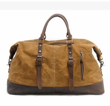 MustHave Clearance Price Drop Frenzy Vintage Military Canvas Leather Men Travel Bags Carry On Luggage Bags Men Duffel Bags Travel Tote
