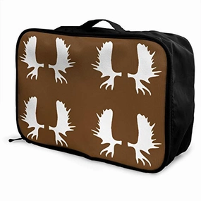 Waterproof Duffel Bag For Travel, Moose Antlers Portable Luggage Bag Trendy Picks Today