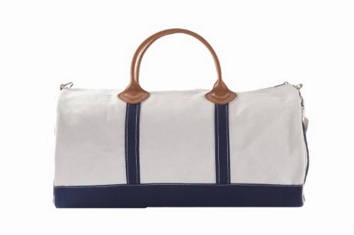 Cb Station - Round Duffel- Navy Canvas Bag Surprise Offer Now