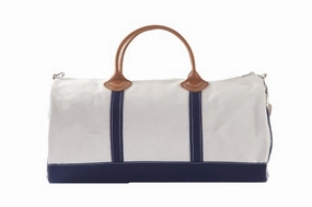 Cb Station - Round Duffel- Navy Canvas Bag Surprise Offer Now