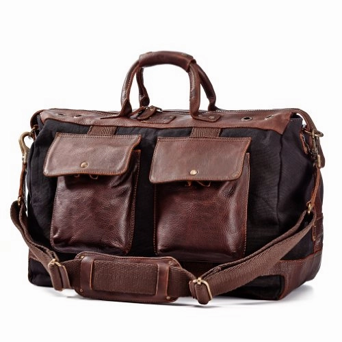 Will Leather Goods Men'S Traveler Duffel Bag - Brown/Black Todays Hot Pick Online Deal Frenzy