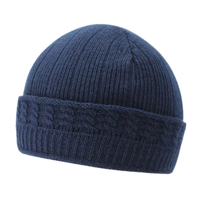 Winter Knitted Beanie Hats For Men With Velvet Inside - Coffee,Light Gray,Dark Gray,Red,Dark Blue,Black Shop Save Today Unmissable Deal Today