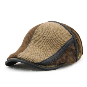 Winter Knitted Beret Hat For Men - Coffee,Black,Wine Red,Dark Gray Price Slash Today