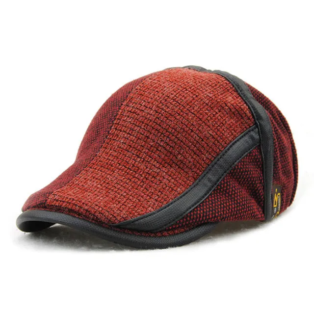 Today Only Offer Winter Knitted Beret Hat For Men - Coffee,Black,Wine Red,Dark Gray