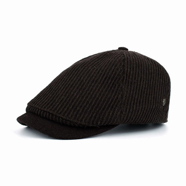 Dont Miss This Deal Winter Cotton Peaked Beret Cap For Men - Grey,Black,Navy,Coffee