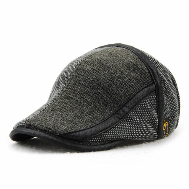 Winter Knitted Beret Hat For Men - Coffee,Black,Wine Red,Dark Gray Hot Deal Alert