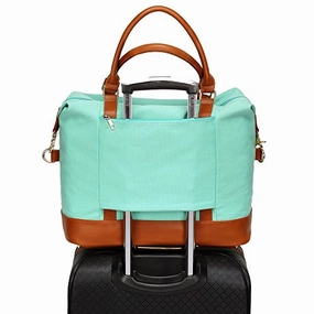 MustShop Sale Instant Deal Today Women Ladies Canvas Travel Weekender Bag Overnight Carry-On Tote Shoulder Bag Duffel In Trolley