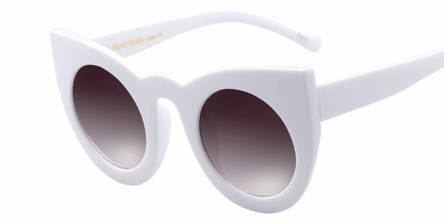 Women'S Fashion Women Round Cat Eye Sunglasses - Leopard,White Black,Matte Black,Pink Leopard,White,Black Instant Discount MustHave Deal