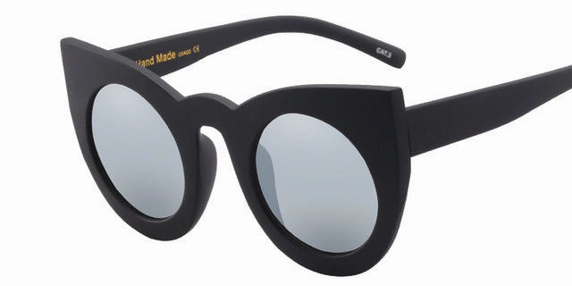 Flash Deal Alert Flash Discount Today Women'S Fashion Women Round Cat Eye Sunglasses - Leopard,White Black,Matte Black,Pink Leopard,White,Black