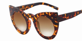 Women'S Fashion Women Round Cat Eye Sunglasses - Leopard,White Black,Matte Black,Pink Leopard,White,Black Steal the Deal Now