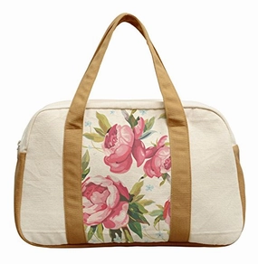 Women'S Peony Abstract Pattern-6 Printed Canvas Duffel Travel Bags Was_19 Dont Miss Big Savings