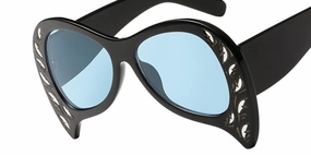 Hot Picks Today Grab Todays Deal Women'S Unique Cat Eye Fashion Summer Sunglasses-Black Blue,White Gray,Pink Pink,Black Gray,Black Silver,Leopard Tea