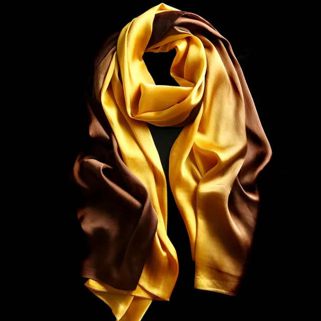 MustHave Steals Women'S Fashion Luxury Gradient Colors Silk Scarves - 13 Colors