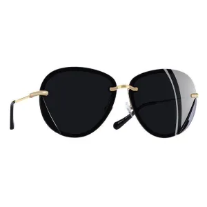 Women'S Retro Fashion Summer Polarized Rimless Sunglasses -Gray,Pink,Brown,Purple Perfect Gift Sale