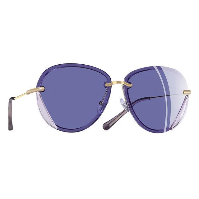 Women'S Retro Fashion Summer Polarized Rimless Sunglasses -Gray,Pink,Brown,Purple Instant Deal Today