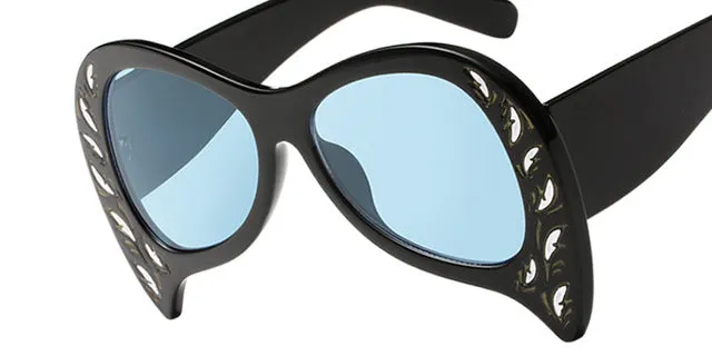 Hot Picks Today Grab Todays Deal Women'S Unique Cat Eye Fashion Summer Sunglasses-Black Blue,White Gray,Pink Pink,Black Gray,Black Silver,Leopard Tea