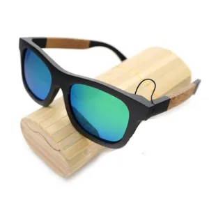 Today Only Hot Sale Wooden Square Style Sunglasses   Wood Gift Box - Green,Silver,Yellow,Blue