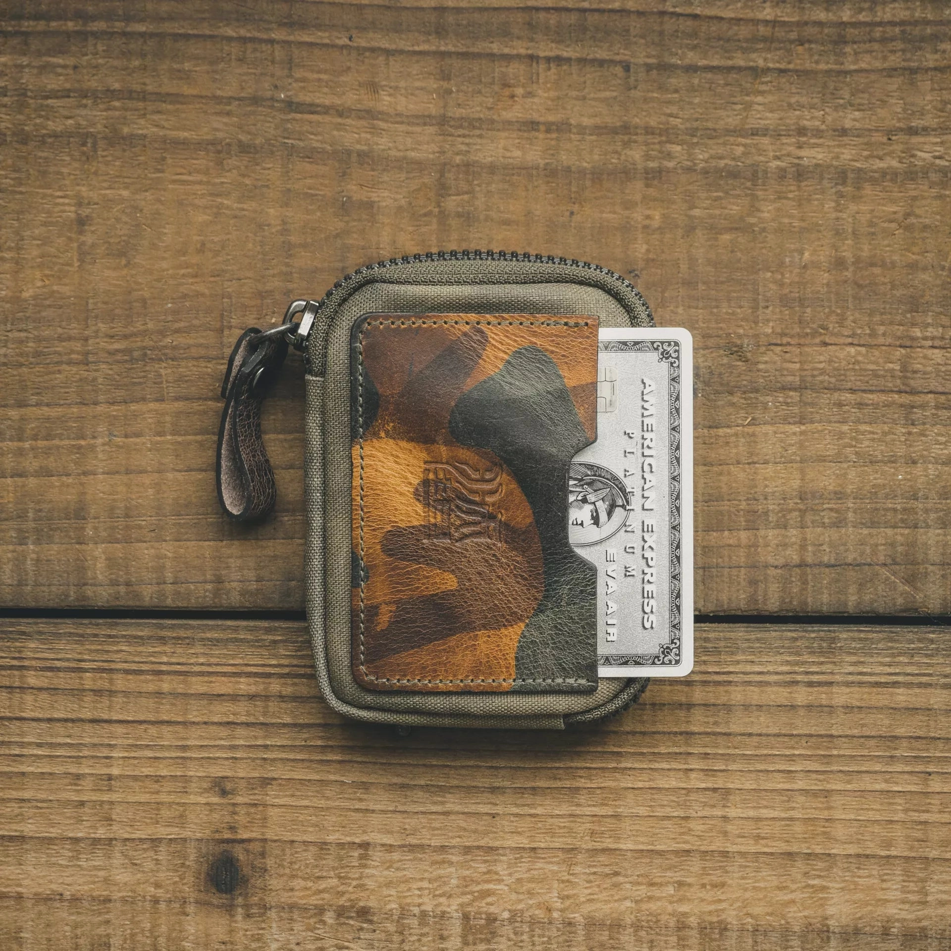 Woodland Camo Leather Essential Wallet Gift Sale Event Hot Pick Deal