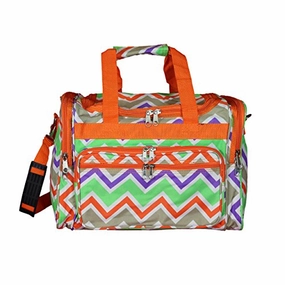 Dont Miss These Savings Shop Smart Deals World Traveler 16" Duffle Duffel Bag, Orange Trim Chevron Multi, One Size