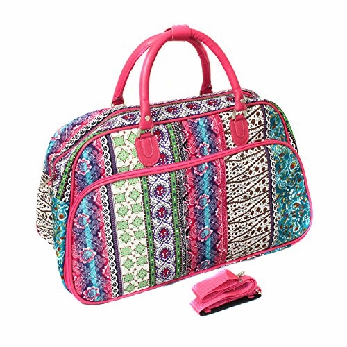World Traveler 21-Inch Carry-On Shoulder Tote Duffel Bag, Bohemian, One Size Limited Stock Hot Deal Today Only Special