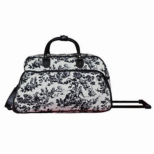 Surprise Discount Today Hot Deals Today World Traveler 21-Inch Rolling Duffel Bag, Countryside White, One Size
