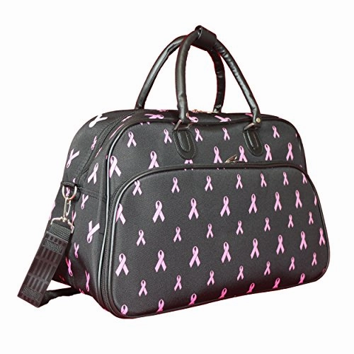 World Traveler 21" Carry-On Shoulder Tote Duffel Bag, Pink Ribbon, One Size Shop Smart Deals Exclusive Deal Inside