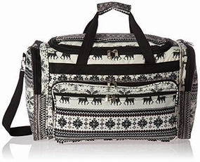 World Traveler Value Series Winter 22-Inch Carry Deer Duffel Bag, Black Trim Deer, One Size Hot Clearance Now