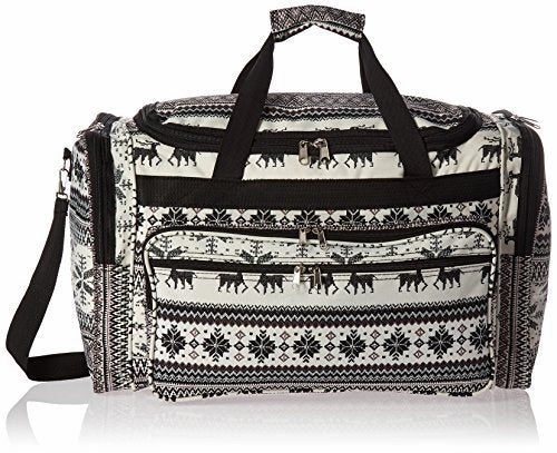 World Traveler Value Series Winter 22-Inch Carry Deer Duffel Bag, Black Trim Deer, One Size Hot Clearance Now